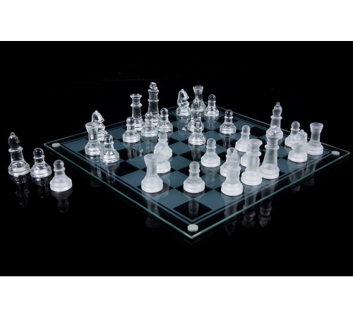 Glass Chess Cam Satranç Takımı (25 cm x 25 cm)