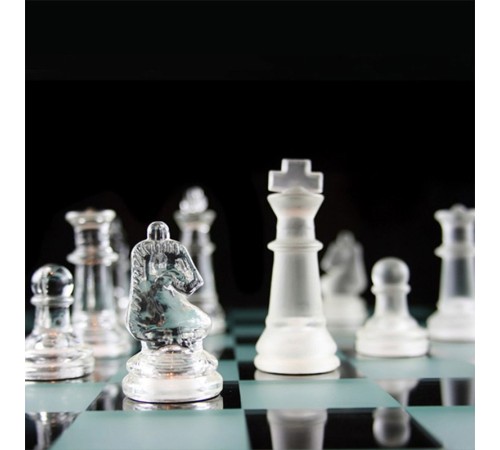 Glass Chess Cam Satranç Takımı (35 cm x 35 cm)