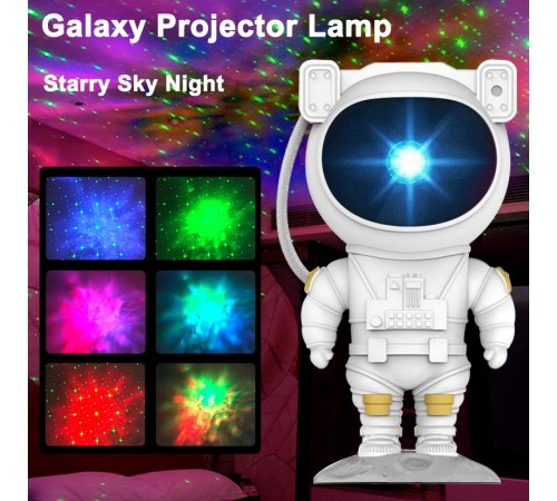 Yıldız Projektör Astronot Işıklı Galaksi Samanyolu Projeksiyon Gece Lambası
