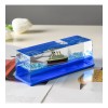 Mavi Su Akvaryum Şişe Şeklinde Batmayan Titanik Gemi