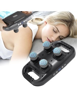 4 Başlıklı Masaj Tabancası - Ergonomik Derin Doku Sırt ve Boyun Masaj Aleti Ağrı ve Sızı Giderici
