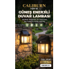 Güneş Enerjili Bahçe Aydınlatması Aplik Dekor Solar Ve Sensörlü Bahçe Balkon ve Garaj Lambası