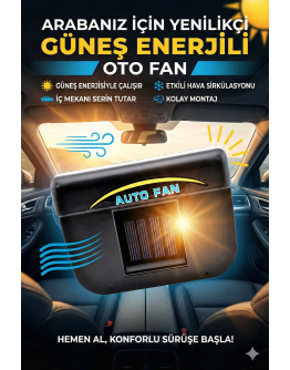 Auto Cool Güneş Enerjisiyle Çalışan Araç İçi Soğutucu