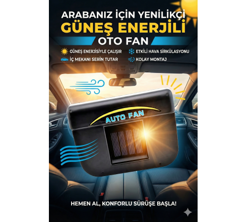 Auto Cool Güneş Enerjisiyle Çalışan Araç İçi Soğutucu Auto Cool Güneş Enerjisiyle Çalışan Araç İçi Soğutucu