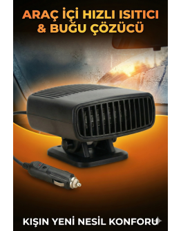 Oto Isıtıcı-soğutucu Fan Cam Buğu Çözücü Fan Araç Içi Isıtıcı-soğutucu Fan 12v Çakmaklık Girişli