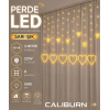 3 Metre 8 Modlu Kalp Perde LED Işık - Sarı (Sıcak Beyaz) Işık Dekoratif Işıklandırma Oda Dekoru