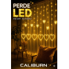 3 Metre 8 Modlu Kalp Perde LED Işık - Sarı (Sıcak Beyaz) Işık Dekoratif Işıklandırma Oda Dekoru