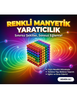 Sihirli Manyetik Toplar Dyum Mıknatıs Küp Bilye 216 Adet Cube Küp Dymium