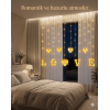 3 Metre Perde Led Işık - 8 Modlu Kalp ve LOVE Figürlü Dekoratif Animasyonlu Led 3 Metre Perde Led Işık - 8 Modlu Kalp ve LOVE Figürlü Dekoratif Animasyonlu Led
