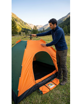 Otomatik Kurulumlu Kamp Çadırı 4-5 Kişilik (200x200x145)