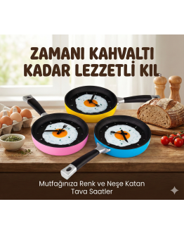 Tava Konseptli Duvar Saati