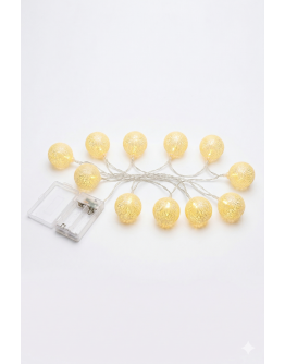 2 Metre 10’lu Top LED Işık - Pilli Gün Işığı Dekoratif Aydınlatma