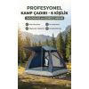 Tam Otomatik Su Ve Rüzgar Geçirmez Gölgelikli Tenteli 6 Kişilik Kamp Çadırı 240*240*155cm