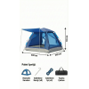Tam Otomatik Su Ve Rüzgar Geçirmez Gölgelikli Tenteli 6 Kişilik Kamp Çadırı 240*240*155cm
