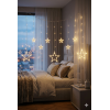 Yıldız Sarkıtlı Perde LED Aydınlatma - 3m Genişlik, 8 Modlu, Günışığı Renk,Ev Süsleme Işığı Yıldız Sarkıtlı Perde LED Aydınlatma - 3m Genişlik, 8 Modlu, Günışığı Renk,Ev Süsleme Işığı