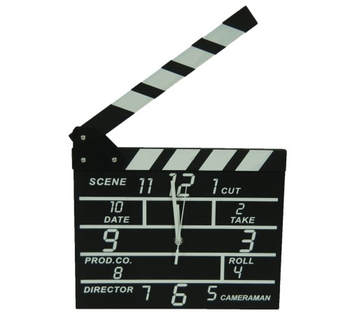 Clapperboard Clock  Analog Klaket duvar Saati